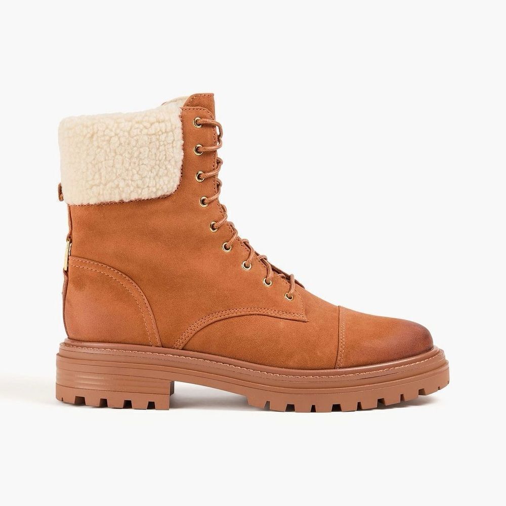 Sam Edelman | Aleia lace-up suede ankle boots